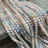 Perles de morganite, Rond, poli, DIY & normes différentes pour le choix, couleurs mélangées Environ 39 cm, Vendu par brin