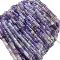 Natürliche Amethyst Perlen, poliert, DIY, violett, 5x12mm, ca. 31PCs/Strang, verkauft von Strang