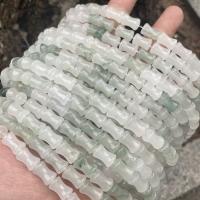 Perles de pierre gemme unique, Jade glacé, poli, DIY, vert clair Environ Vendu par brin