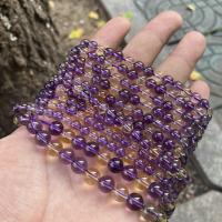 Natural Ametrine Beads, Round, polished, DIY mixed colors Approx 39 cm [