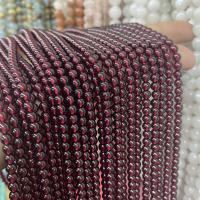Perles en pierre grenat naturelles, Rond, poli, DIY, rouge grenat, 4mm, Environ Vendu par brin