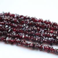 Perles en pierre grenat naturelles, pepite, poli, DIY, rouge grenat, 3-5mm Environ 76 cm, Vendu par brin