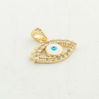 Fashion Evil Eye Pendant, Brass, high quality gold color plated, DIY & micro pave cubic zirconia Approx 0.3mm 