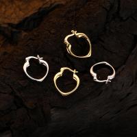 Brass Hoop Earring, Heart, plated, fashion jewelry & for woman [