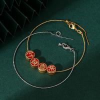 Brass Bracelet Chain, plated, DIY 1mm, Inner Approx 63mm 