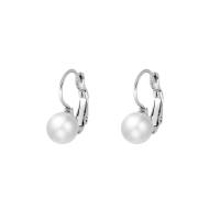 Messing Tropfen Ohrring, mit Kunststoff Perlen, Modeschmuck & für Frau, 20x15mm, verkauft von Paar