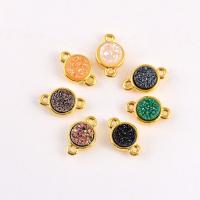 Rhinestone Brass Connector, gold color plated, fashion jewelry & for woman & with rhinestone 8mm [