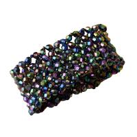 Стеклянные многослойные браслеты, Стеклянные бусины, Связанный вручную, ювелирные изделия моды & Женский, разноцветный, 8cm, продается Strand[
