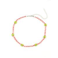 Glass Seed Beads Necklace, Seedbead, with Zinc Alloy, with 10cm extender chain, handmade, fashion jewelry & for woman cm 