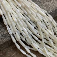 Turbanschnecken Perlen, Tropfen, poliert, DIY & verschiedene Größen vorhanden, weiß, Länge:ca. 39 cm, verkauft von Strang
