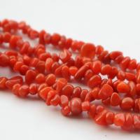 Abalorios de Ágata, Yunnan Red Agate, Pepitas, pulido, Bricolaje, Rojo, 3-6mm, aproximado 120PCs/Sarta, Vendido por Sarta