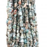Gemischte Edelstein Perlen, Larimar, Klumpen, poliert, DIY, gemischte Farben, 5x9mm, Länge:ca. 38-40 cm, verkauft von Strang[