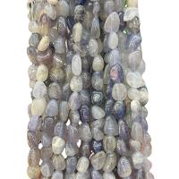 Lila Perlen, Flieder Perlen, Klumpen, poliert, DIY, gemischte Farben, 5x9mm, ca. 55PCs/Strang, verkauft von Strang