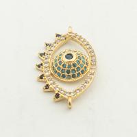 Fashion Evil Eye Pendant, Brass, high quality gold color plated, DIY & micro pave cubic zirconia Approx 0.1mm 