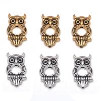 Zinc Alloy Spacer Beads, Owl, plated, fashion jewelry & DIY [