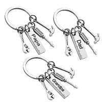 Stainless Steel Key Chain, 304 Stainless Steel & with letter pattern & for man, original color 