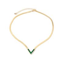 Ожерелье ручной латунные, Латунь, с канифоль, с 8cm наполнитель цепи, плакирован золотом, ювелирные изделия моды & Женский, длина:Приблизительно 40 см, продается PC
