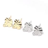 Brass Earring Stud Component, high quality plated, fashion jewelry & DIY [