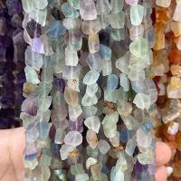Perles de fluorite, Fluorite colorée, pepite, poli, DIY, couleurs mélangées Environ Vendu par brin