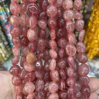 Perles nature de couleur Mix, Strawberry Quartz, pepite, poli, DIY, rose Environ Vendu par brin[