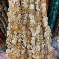 Citrin Naturperlen, Gelbquarz Perlen, Klumpen, poliert, DIY, gelb, 8x10mm, ca. 40PCs/Strang, verkauft von Strang