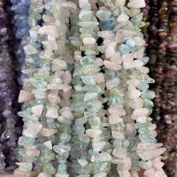 Aquamarin Perlen, Klumpen, poliert, DIY, gemischte Farben, 5x8mm, Länge:ca. 80 cm, verkauft von Strang