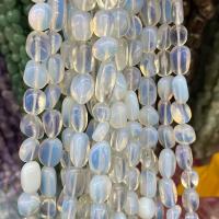 Perles de pierre gemme unique, Opale, pepite, poli, DIY, blanc Environ 40 cm, Vendu par brin