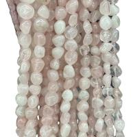 Natürliche Rosenquarz Perlen, Klumpen, poliert, DIY, Rosa, 8x10mm, Länge:ca. 40 cm, verkauft von Strang[