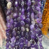 Natürliche Amethyst Perlen, Klumpen, poliert, DIY, violett, 8x10mm, Länge:ca. 40 cm, verkauft von Strang