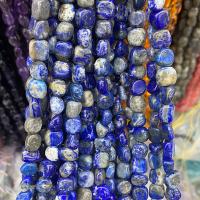 Natürlichen Lapislazuli Perlen, Klumpen, poliert, DIY, blau, 8x10mm, Länge:ca. 40 cm, verkauft von Strang