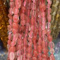Perle en Quartz cerise, rouge de cerise, pepite, poli, DIY, quartz cerise Environ 40 cm, Vendu par brin