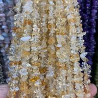 Cristal en jaune naturelles, perles de citrine, pepite, poli, DIY, Jaune Environ 80 cm, Vendu par brin