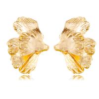 Zinc Alloy Stud Earring, KC gold color plated, fashion jewelry & for woman, golden [