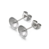 Stainless Steel Earring Stud Component, 304 Stainless Steel, Vacuum Ion Plating, DIY 