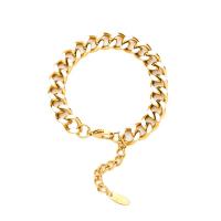 Titanstahl Armband, mit Verlängerungskettchen von 2inch, vergoldet, Modeschmuck & für Frau & Epoxy Aufkleber, keine, 10mm, Länge:ca. 7 ZollInch, verkauft von PC