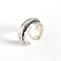 Sterling Silver Finger Ring, 925 Sterling Silver, adjustable & for woman, 8.5mm 