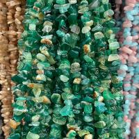 Natural Green Agate Beads, Nuggets, polished, DIY, green Approx 80 cm [