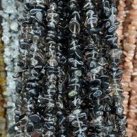Natürliche Rauchquarz Perlen, Klumpen, poliert, DIY, schwarz, 5x8mm, Länge:ca. 80 cm, verkauft von Strang[