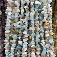 Amazonit Perlen, Klumpen, poliert, DIY, gemischte Farben, 5x8mm, Länge:ca. 80 cm, verkauft von Strang[