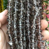 бусины природного дымчатого кварца  , Дымчатый кварц, Комкообразная форма, полированный, DIY, серый длина:Приблизительно 80 см, продается Strand