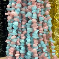 Gemischte Edelstein Perlen, Klumpen, poliert, DIY, gemischte Farben, 5x8mm, Länge:ca. 80 cm, verkauft von Strang[