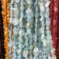 Perles aigue-marine, pepite, poli, DIY, bleu de mer, 5-9mm Environ 38-40 cm, Vendu par brin