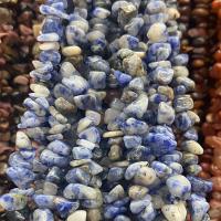 Perles tache bleu et blanc, Pierre bleue de Speckle, pepite, poli, DIY, couleurs mélangées Environ 80 cm, Vendu par brin