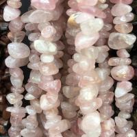 Perles en Quartz Rose naturel, pepite, poli, DIY, rose Environ 80 cm, Vendu par brin