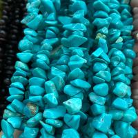 Perles en Turquoise naturelle, pepite, poli, DIY, bleu Environ 80 cm, Vendu par brin[
