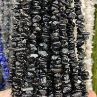 Natürlicher Turmalin Perlen, Schörl, Klumpen, poliert, DIY, schwarz, 5x8mm, Länge:ca. 80 cm, verkauft von Strang
