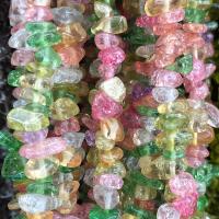 Mode de perles de cristal, pepite, poli, DIY & craquelure, couleurs mélangées Environ 80 cm, Vendu par brin[