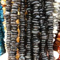 Perles Agates Noires naturelles, agate noire, pepite, poli, DIY, noire Environ 40 cm, Vendu par brin