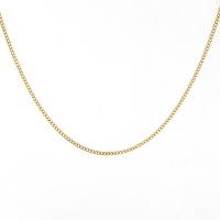 Halskette, 304 Edelstahl, mit Verlängerungskettchen von 1.97inch, 18K vergoldet, Modeschmuck & für Frau, goldfarben, 0.2mm, Länge:ca. 17.72 ZollInch, verkauft von Strang