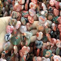 Achat Perlen, Herz, unterschiedliche Farbe und Muster für die Wahl & Modeschmuck & DIY, keine, 20mm, Länge:ca. 38 cm, verkauft von Strang